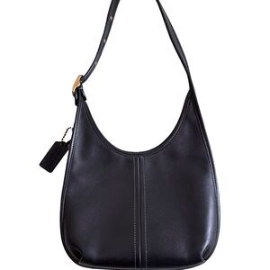 COACH Black Leather Shoulder Bag